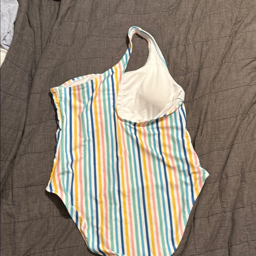 Old Navy Striped Women’s XXL One Shoulder One Piece - Picture 2 of 4